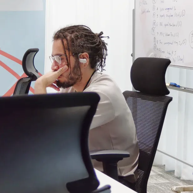 Roland Lopez At The Office.