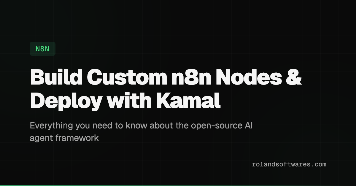 Build Custom n8n Nodes & Deploy with Kamal