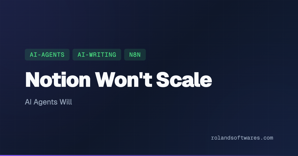 Notion Templates Won't Scale — AI Agents Will